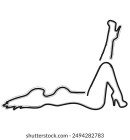 stripper brush strokes on a white background. Vector illustration.