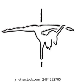 stripper brush strokes on a white background. Vector illustration.