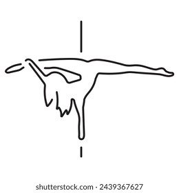 Stripper-Symbol isoliert auf weißem Hintergrund, Vektorgrafik.