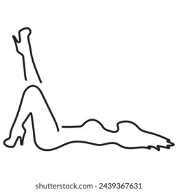 Stripper-Symbol isoliert auf weißem Hintergrund, Vektorgrafik.