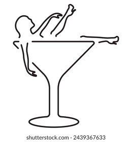 Icono de stripper aislado sobre fondo blanco, ilustración vectorial.
