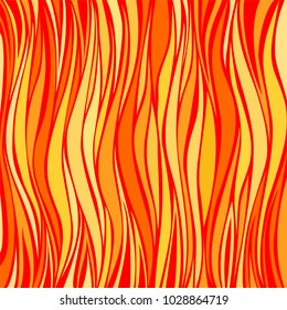 Strips Abstract waves. Abstract stripped background - yellow, orange and red. Vector illustration.