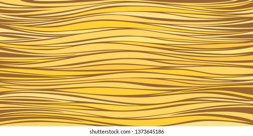Strips Abstract waves. Abstract stripped background - yellow, orange and Brown. Striped abstract template wallpaper.  Horizontal banner. Vector illustration.