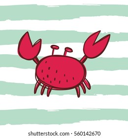 Strips and cute crab