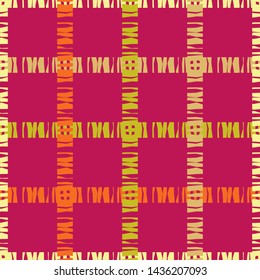 Strips. Ethnic boho seamless pattern. Lace. Embroidery on fabric. Patchwork texture. Weaving. Traditional ornament. Tribal pattern. Folk motif. Can be used for wallpaper, textile, wrapping, web.