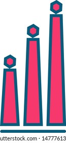 Сommunication strips modern device icon for smartphone using wi-fi. Concept isolated symbol of industrial and factory technology, internet, ad, web. Pixel perfect. Vector illustration.