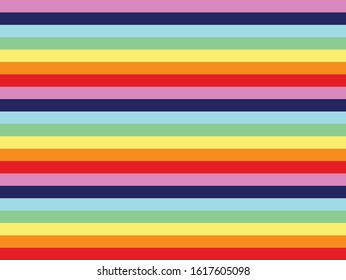 strips are multi-colored. seamless pattern. 
Horizontal stripes  in rainbow color vector illustration