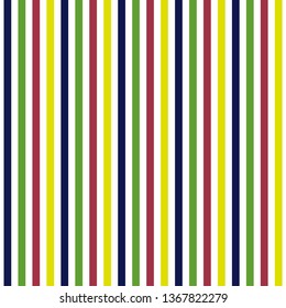 Strips vector seamless pattern. Red, blue, yellow and green colors. ESP 10