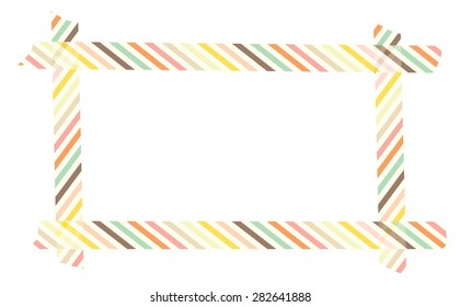 Strips Washi tape frame