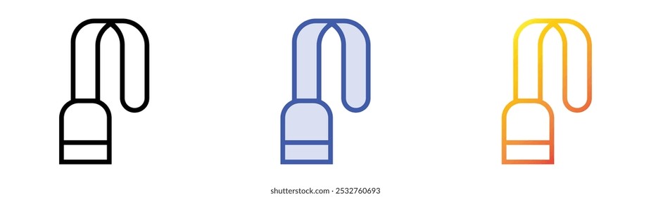 strirrup icon. Linear, Blue Fill and Gradient Style Design Isolated On White Background