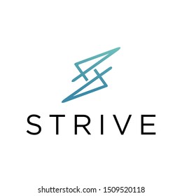 STRIVE The S Flash Logo Design