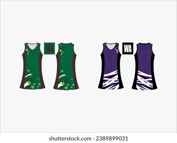 Strive in Style: Netball A-Line Dress Collection - Set of 4 Exclusive Designs for the Ultimate Sporting Elegance Netball and backetball dress