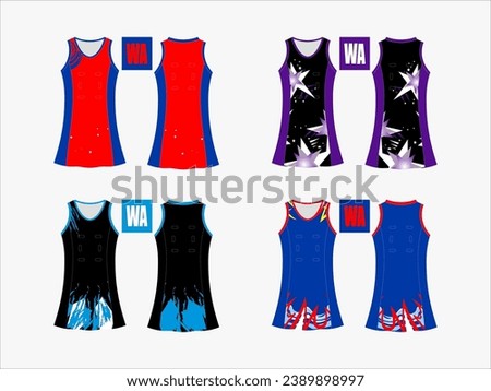 Strive in Style: Netball A-Line Dress Collection - Set of 4 Exclusive Designs for the Ultimate Sporting Elegance Netball and backetball dress