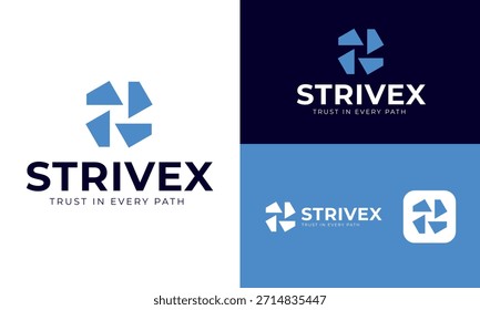Strivex Logo – Modern Technology and Startup Brand Identity