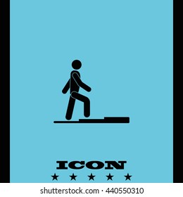 Striving for higher profits. Flat icon.