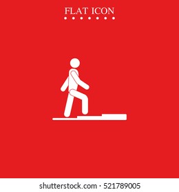 Striving for higher profits. Flat icon.