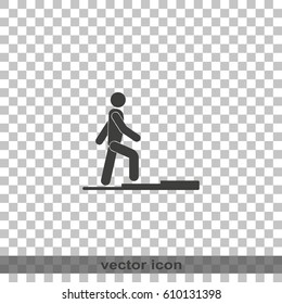Striving for higher profits. Flat icon.