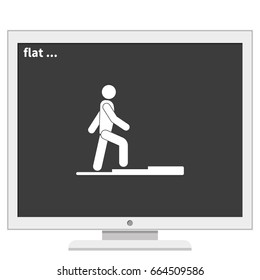 Striving for higher profits. Flat icon.