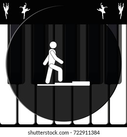 Striving for higher profits. Flat icon.