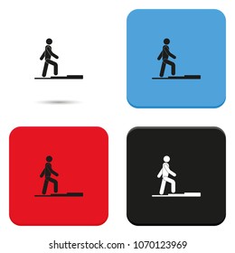 Striving for higher profits flat vector icon.