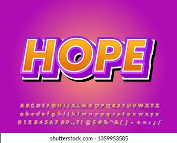 Strng bold 3D font effect act with trendy gradient