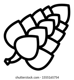 Strobile icon. Outline strobile vector icon for web design isolated on white background