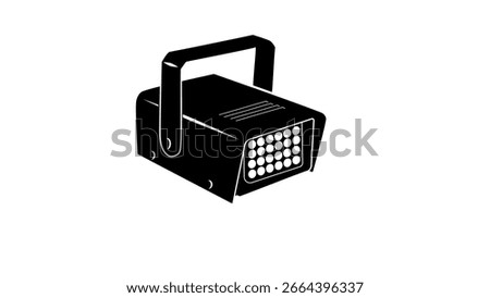 Stroboscope Strobe Light,black isolated silhouette