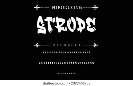 Strode Graffiti font text effect, spray and street text style