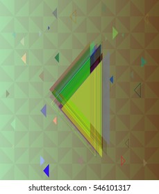 stroke among clear triangle, abstract freedom above glow