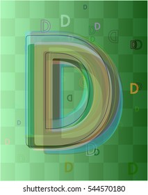 stroke between alphabet and D, current cover