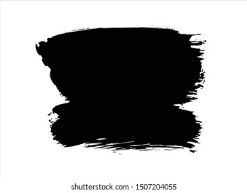 stroke black watercolor vector graffiti illustration.
