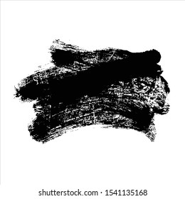 stroke black watercolor.Vector paint illustration.