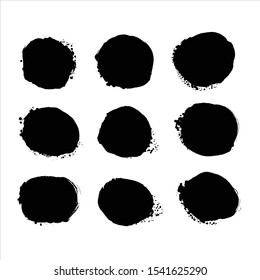 stroke black watercolor.Vector paint illustration.