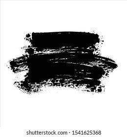 stroke black watercolor.Vector paint illustration.