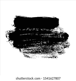 stroke black watercolor.Vector paint illustration.