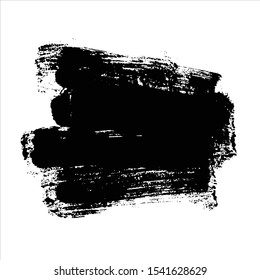 stroke black watercolor.Vector paint illustration.