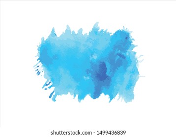 stroke blue watercolor vector graffiti illustration image.