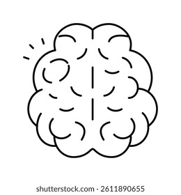stroke brain disease line icon vector. stroke brain disease sign. isolated contour symbol black illustration