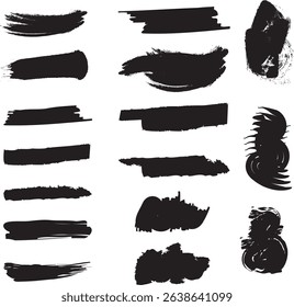 Stroke brush set painted with sumi ink