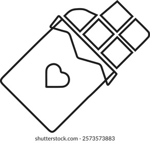 Stroke chocolate icon - black stroke chocolate logo