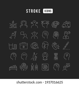 Stroke. Collection of perfectly thin icons for web design, app, and the most modern projects. The kit of signs for category Medicine.