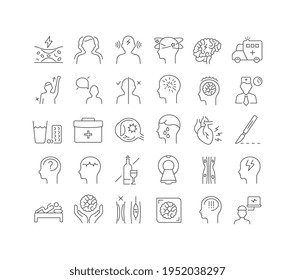 Accidente. Colección de iconos perfectamente delgados para el diseño web, aplicación y los proyectos más modernos. El kit de signos para la categoría Medicina.