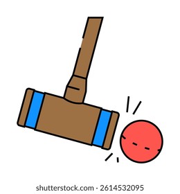 stroke croquet game line icon vector. stroke croquet game sign. isolated symbol illustration