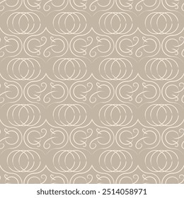 Stroke damask repeat background. Vector simple illustration for design for fabric, wallpaper or wrapping paper.