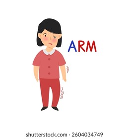 stroke disease symptoms vector illustration