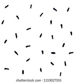 stroke drawn black felt pen doodle pattern