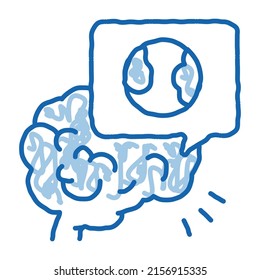 stroke due atherosclerosis sketch icon vector. Hand drawn blue doodle line art stroke due atherosclerosis sign. isolated symbol illustration