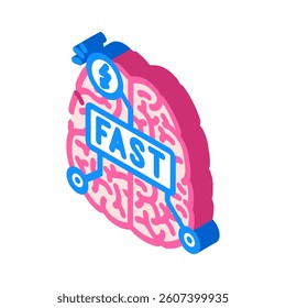 stroke evaluation isometric icon vector. stroke evaluation sign. isolated symbol illustration