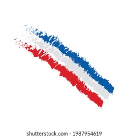 Hub-Französisch-Flagge einzeln auf Stil