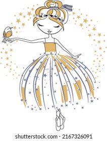 Stroke girl drawing for little princesses